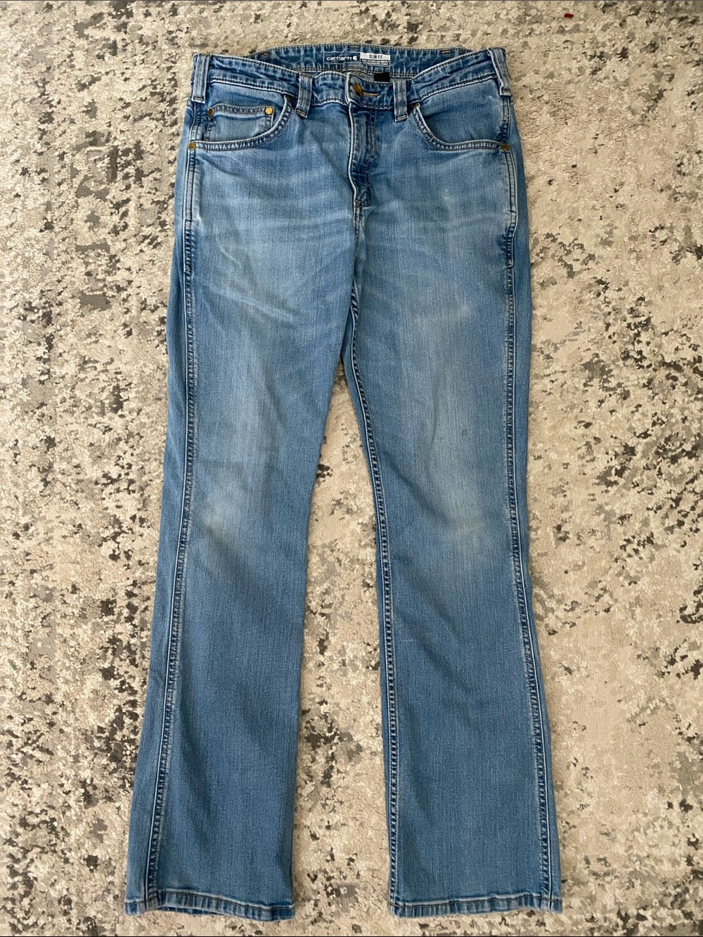 Carhartt Men's Slim Tapered Rugged Flex Work Jeans Sz 32/32